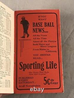 1908 Sporting Life's Official National & American League Baseball Schedules