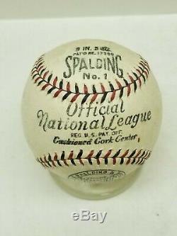 1920s 30s Origina Spalding Official National League Baseball -Red & Black Stitch