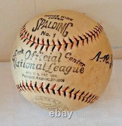 1920s Spalding No 1 Official National League Baseball Ball Horse Hide Cork Minor