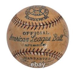 1927 Lou Gehrig Signed Official American League Baseball PSA DNA & JSA COA