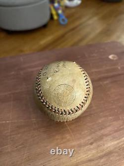 1929 A. A. Co. Baseball Club Game Used Official League Baseball Black Red Thread