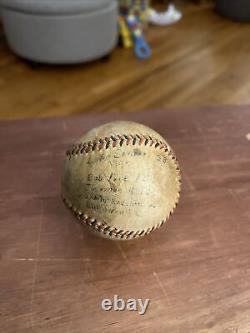 1929 A. A. Co. Baseball Club Game Used Official League Baseball Black Red Thread