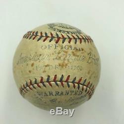 1931 Cleveland Indians Team Signed Official American League Baseball JSA COA