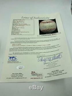 1937 Chicago Cubs Team Signed Official National League Baseball With JSA COA