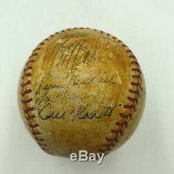 1942 Cleveland Indians Team Signed Official American League (Harridge) Baseball