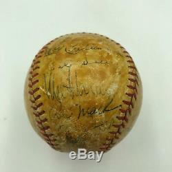 1942 Cleveland Indians Team Signed Official American League (Harridge) Baseball