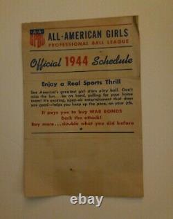 1944 All American Girls Baseball League Official Schedule