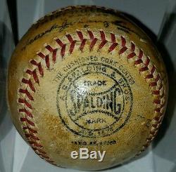 1944 International League Official vintage old SPALDING baseball 3 Sigs WW2 ERA