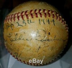 1944 International League Official vintage old SPALDING baseball 3 Sigs WW2 ERA