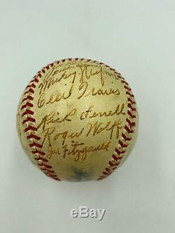 1945 Washington Senators Team Signed Official American League Baseball JSA COA