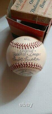 1947-48 Spalding Pres Ford Frick Official National League NL Baseball Ball w Box