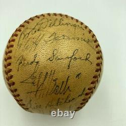 1947 St. Louis Browns Team Signed Official American League Harridge Baseball