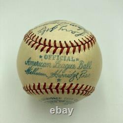 1952 Cleveland Indians Team Signed Official American League Baseball Larry Doby