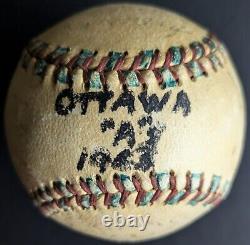 1953 Ottawa Athletic Team Signed Official International League Vintage Baseball