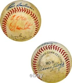1981 Announcers Autographed / Signed Official National League Charles Feeney Bas
