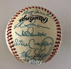 1986 BOSTON RED SOX team signed Official National League ball 27 sigs JSA LETTER