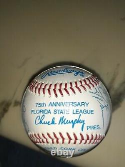 1993 Official Florida State League Baseball 75th Anniversary 20+ Signatures