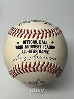 1996 Midwest League All-Star Game Baseball Official Ball David Ortiz Rawlings