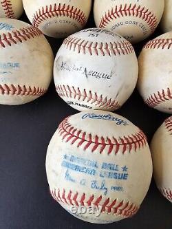 (19) Official Rawlings/cooper Game Used Major/american League Baseballs Mlb