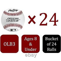 24 Count, Official League Youth Recreational Use Practice Baseballs, Barrels