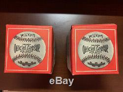 2 Lot TEW THOS. E. Wilson Official League Baseball New Ball In Box RARE Vintage