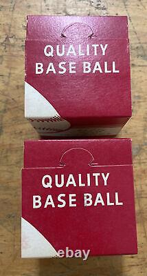 2 Vintage Bill Battey Media Pa Official League Baseball in Sealed Original Box