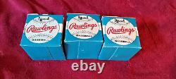 3 Vintage 1960's Baseballs UNOPENED BOXES Official Ball Rawlings Khoury League