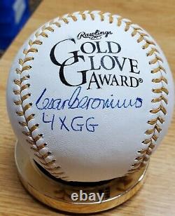 Autographed CESAR GERONIMO 4x GG Official Gold Glove Major League Baseball COA