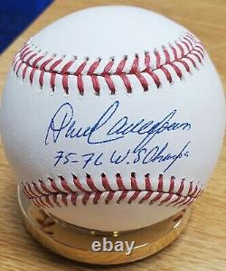 Autographed Dave Concepcion 75-76 WS Champs Official Major League Baseball COA