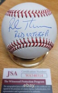Autographed ROB THOMSON Red October Official Major League Baseball JSA