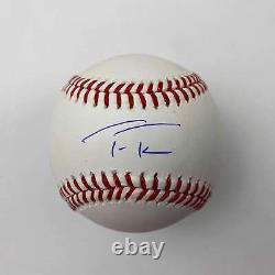Autographed/Signed Trea Turner Rawlings Official Major League Baseball JSA COA
