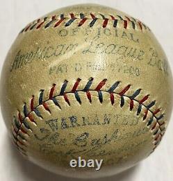 Babe Ruth Autographed Baseball Dated 9/21/30 Official American League Reach Ball