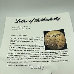 Babe Ruth & Lou Gehrig Dual Signed Official American League Baseball PSA DNA COA