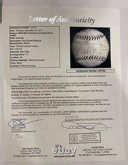 Babe Ruth, Lou Gehrig signed official american league baseball JSA