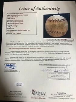 Babe Ruth Official Vintage National League Spalding Baseball Auto JSA Letter