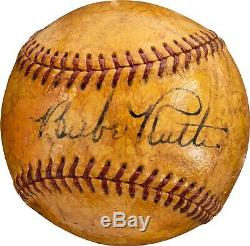 Babe Ruth Single Signed Official American League Baseball Bold Signature JSA COA
