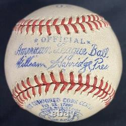 Babe Ruth Single Signed Official American League Reach Baseball PSA/DNA JSA LOA