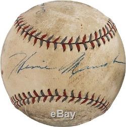 Beautiful 1932 Heinie Manush Signed Official American League Baseball PSA DNA