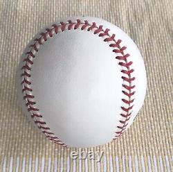Beautiful Hank Aaron Signed Official National League Bill White Baseball JSA