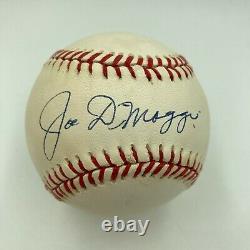 Beautiful Joe Dimaggio Signed Autographed Official American League Baseball JSA