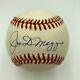 Beautiful Joe Dimaggio Signed Official American League Baseball JSA COA