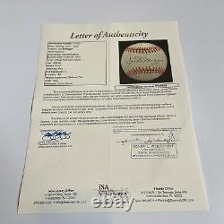 Beautiful Joe Dimaggio Signed Official American League Baseball JSA COA
