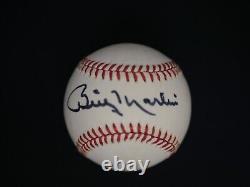 Billy Martin Signed Official American League Baseball With Bas Coa