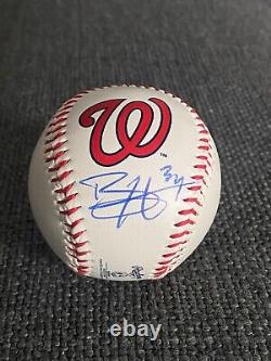 Bryce Harper Autographed Baseball. GA Authenticated. Official Major League coa