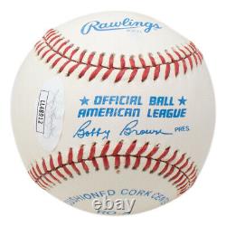 Buck Leonard Signed Official American League Baseball with Case JSA LL48912