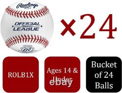 Bucket of Practice Baseballs ROLB1X Youth/14U Official League