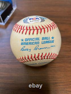 Carl Yastrzemski Signed Official American League Baseball. PSA/DNA COA