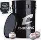 Champro CBB-200D Official Leather Baseball 30 Balls & Black Bucket Combo