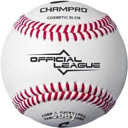 Champro CBB-200D Official Leather Baseball 30 Balls & Black Bucket Combo