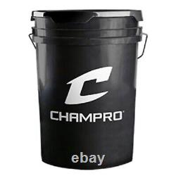 Champro CBB-200D Official Leather Baseball 30 Balls & Black Bucket Combo